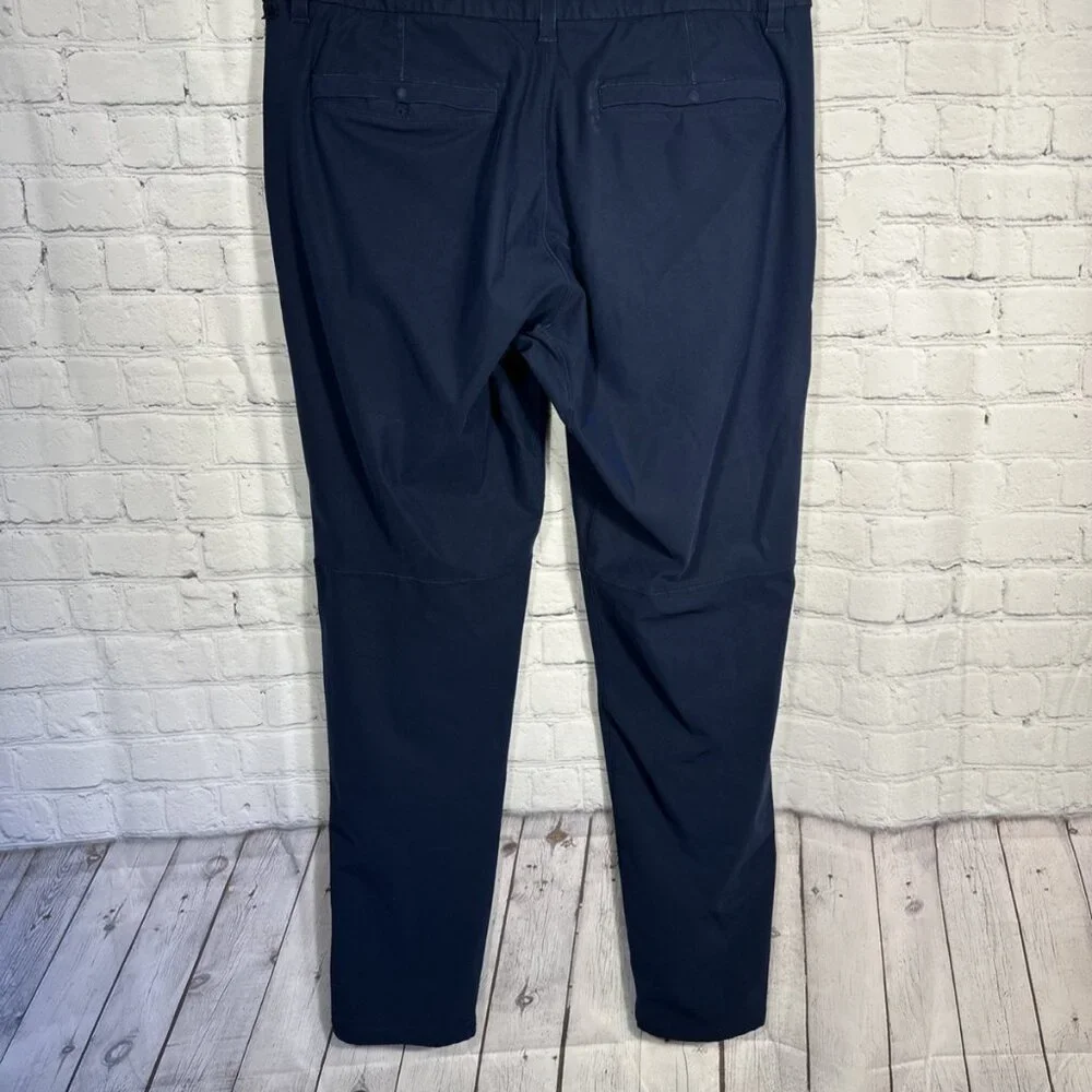 Lululemon Pants Men 36x32 Navy Commission Slim Warpstreme  M5AF3S‎ Workwear